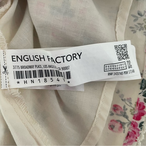 Tuckernuck Hyacinth House Aurelia Floral Puff Sleeve Ruffle Blouse 37377 - Picture 9 of 10